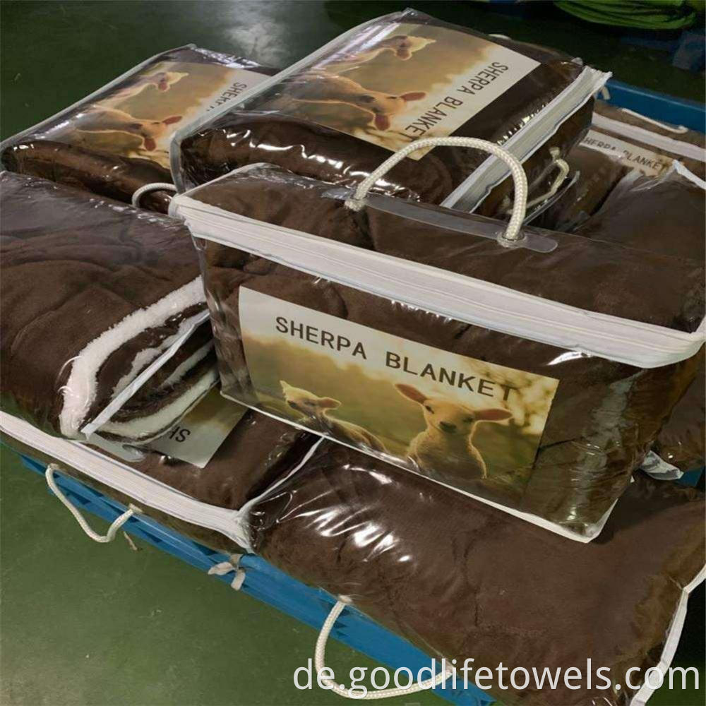 Flannel Sherpa Fleece Throw Blanket